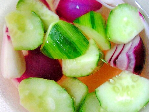 胡瓜と赤玉葱のピクルス